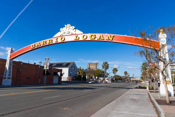 Community Archway for Barrio Logan in San Diego stock photo
