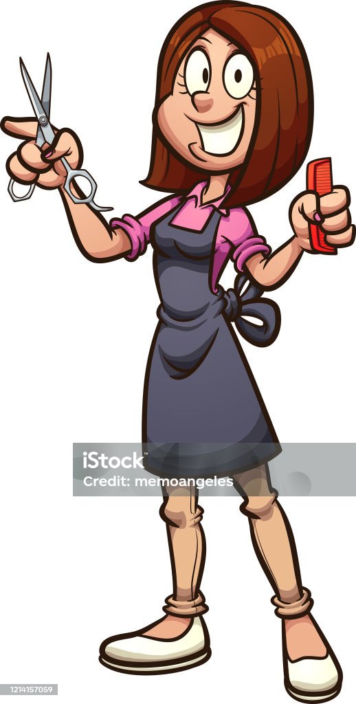 Ilustración de Peluquería De Dibujos Animados y más Vectores Libres de Derechos de Adulto joven - Adulto joven, Felicidad, Fémina - iStock Ilustración de Peluquería De Dibujos Animados y más Vectores Libres de Derechos de Adulto joven - Adulto joven, Felicidad, Fémina - iStock