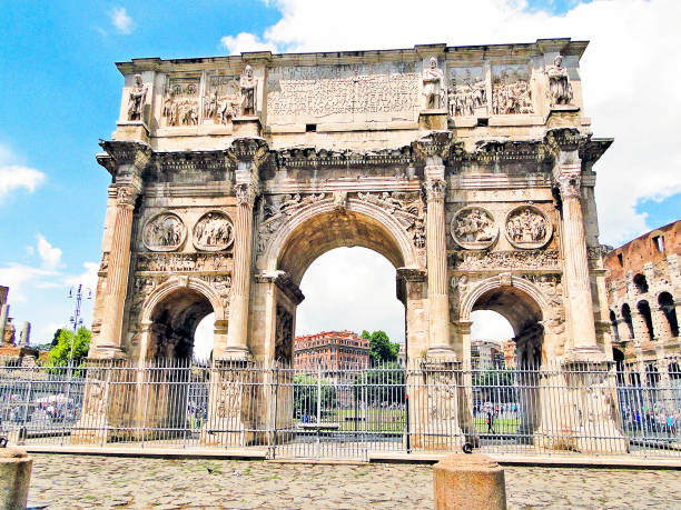 arco di costantino - roma - italia - arco di costantino immagine foto e immagini stock