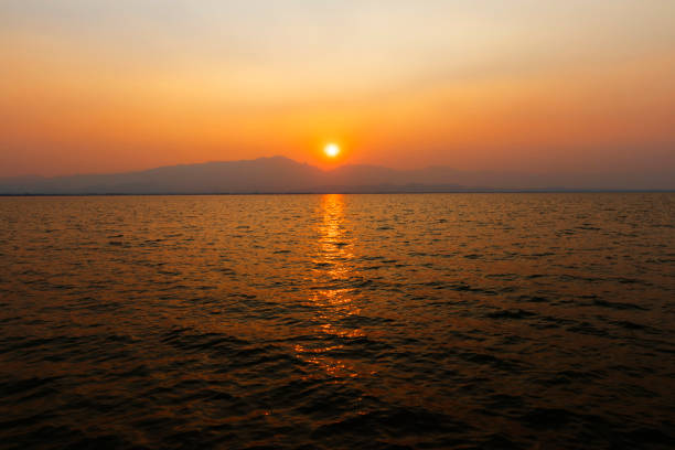 istock Beautiful Sunset at big  reservoir 1214162459
