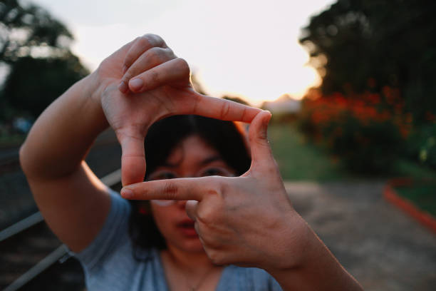 istock happy Thai girl and sunset 1214163955