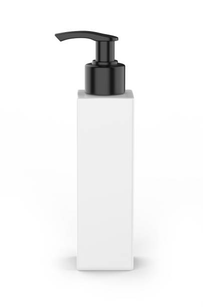 istock Blank Plastic Bottle with Pump Dispenser For Branding, 3d render illustration. 1214164000