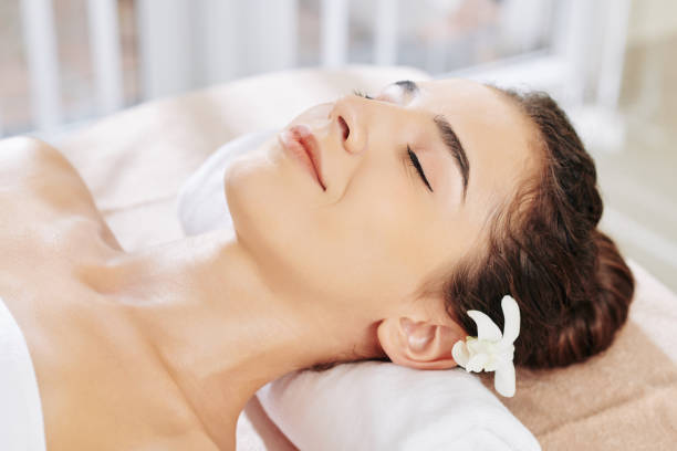 istock Woman spending day in spa salon 1214165199