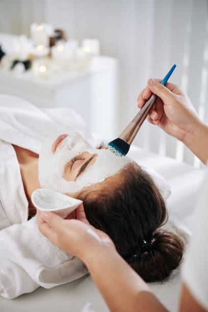 istock Woman getting beauty treatment 1214165229