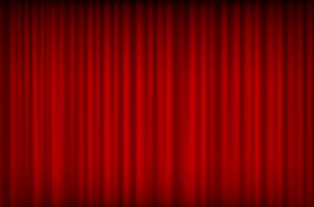 red curtain bg entertainment event stage red curtain opening background premiere event stock illustrations
