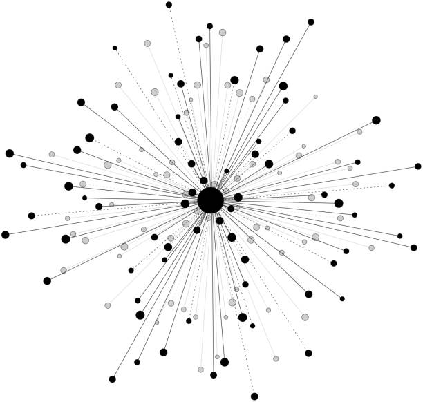 connections explosion network explosion design element nucleus stock illustrations