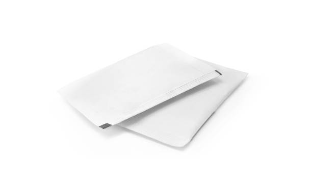 white paper sachets for refined sugar design mock-up isolated on white backgronnd