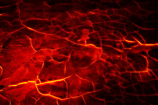 istock heat red cracked ground texture after eruption volcano 1214173878