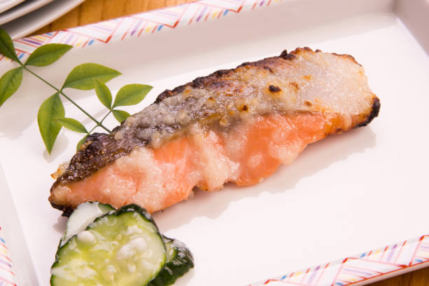 istock Grilled salmon with salt koji 1214173901