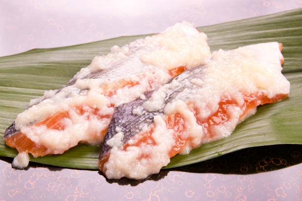 istock Salmon pickled in salt koji 1214173965