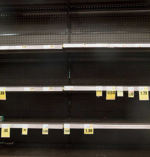 istock Empty shelves at the grocery store / supermarket. 1214175753