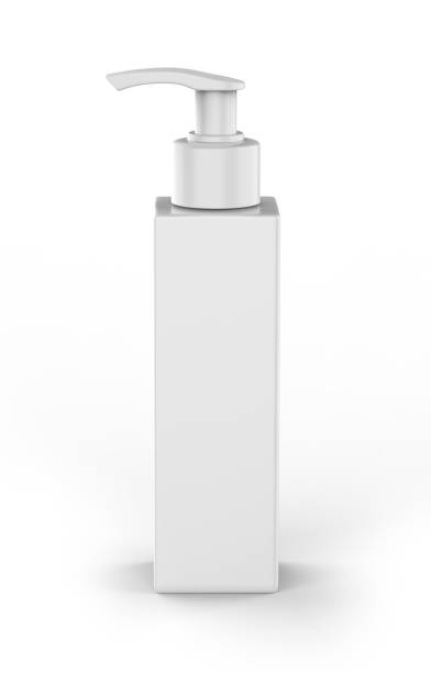 istock Blank Plastic Bottle with Pump Dispenser For Branding, 3d render illustration. 1214177845