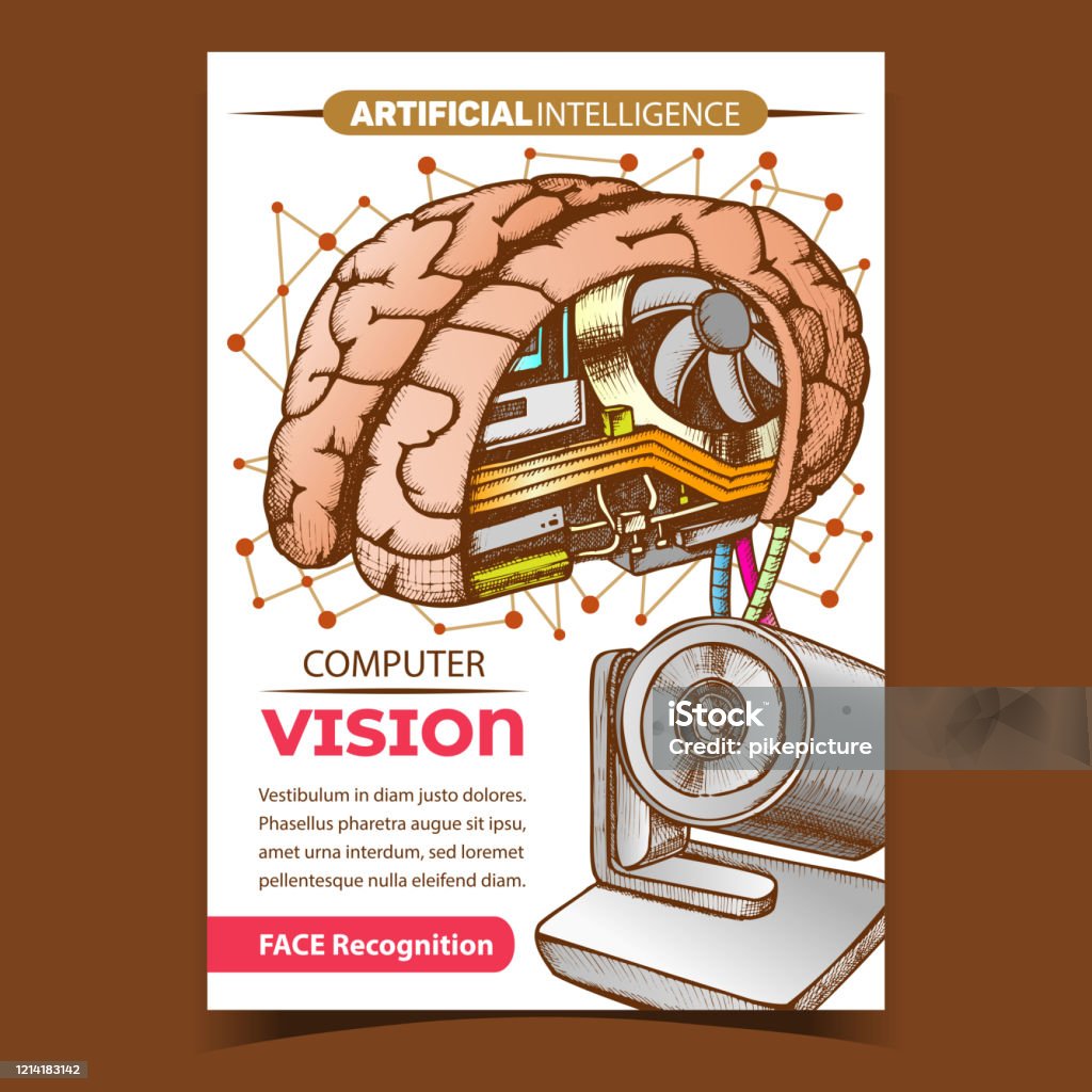 Computer Vision Horizontal Banner Computer Vision Creative Advertising Banner Vector Stock Illustration ...