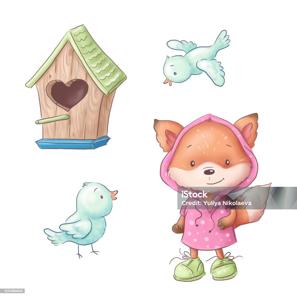 Ilustración de Bonita Composición De Dibujos Animados De Pajaritos Y Pájaros Con Zorro y más Vectores Libres de Derechos de Animal - iStock Ilustración de Bonita Composición De Dibujos Animados De Pajaritos Y Pájaros Con Zorro y más Vectores Libres de Derechos de Animal - iStock