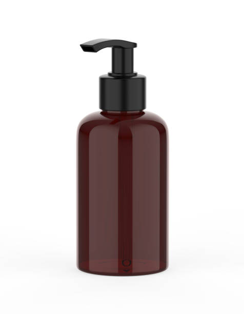 istock Blank Plastic Bottle with Pump Dispenser For Branding, 3d render illustration. 1214186078