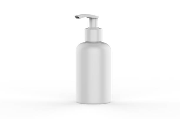 istock Blank Plastic Bottle with Pump Dispenser For Branding, 3d render illustration. 1214186251