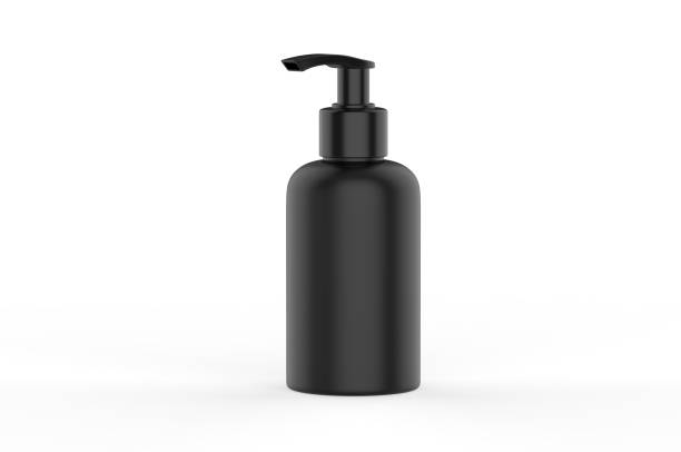 istock Blank Plastic Bottle with Pump Dispenser For Branding, 3d render illustration. 1214186604