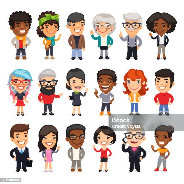 Cartoon People Collection Stock Illustration - Download Image Now -  Fictional Character, Cartoon, Avatar - iStock