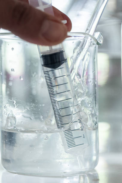 istock Alcohol extraction for disinfecting gel and ingredients, prevention through antibacterial hygiene. 1214197738