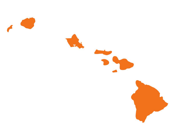 Hawaii map vector illustration of Hawaii map n11 stock illustrations