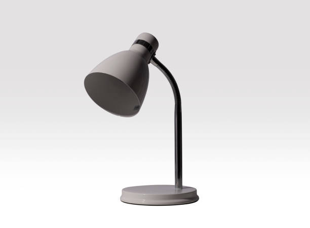 istock The white table lamp is suitable for dark ground on white ground. 1214201114