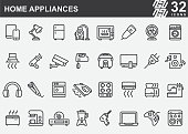 istock Home Appliances Line Icons 1214206804