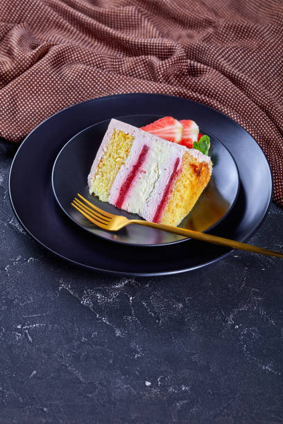 istock Delicious and sweet  strawberry cake 1214209905