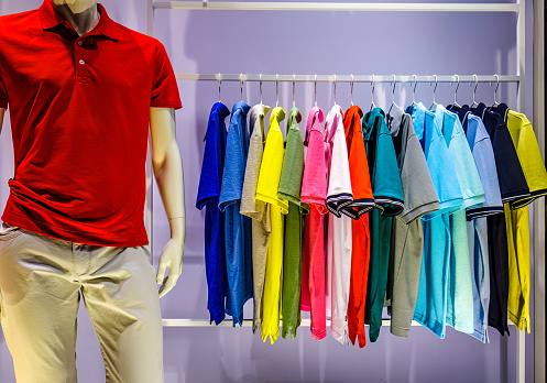 group of typical polo shirts
