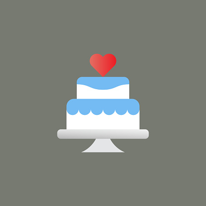 Wedding Cake Flat Icon