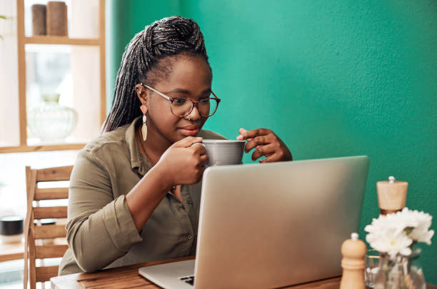 istock Coffee blogging is kinda her thing 1214215889