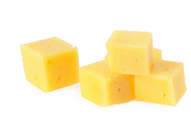 istock Cut of cheese isolated on a white background 1214216390