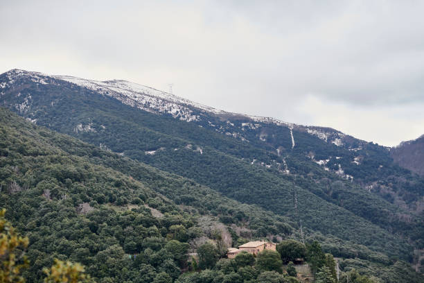 istock Snowy mountains on a winter's day 1214217410