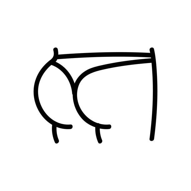 of female ass icon vector outline illustration of female ass icon vector. of female ass sign. isolated contour symbol illustration buttock stock illustrations