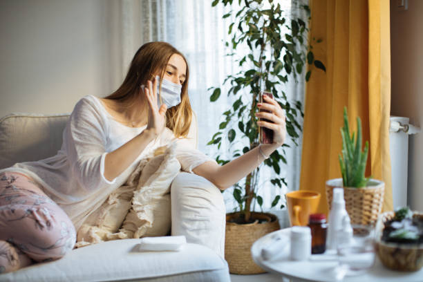 istock Sick woman having flu or cold. 1214229142