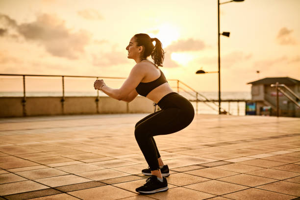 istock Squat to sculpt a strong body 1214230722