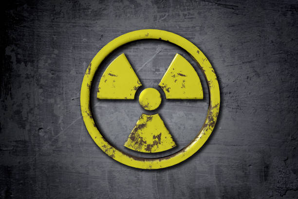 istock 3d rendering of a nuclear symbol 1214230960