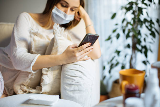 istock Sick woman having flu or cold. 1214237625