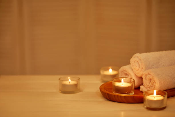 istock Spa treatments on white wooden table 1214241527