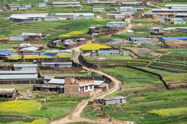 istock Dirt Road through the Terraced Hillsides 1214245932