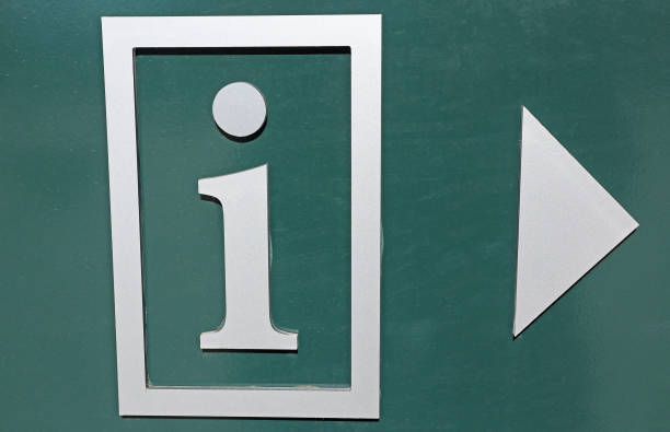 istock Information sign on green background 1214248594