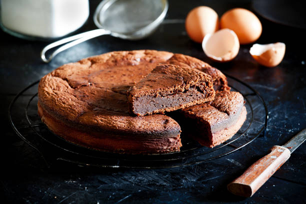 istock Tasty Dark Chocolate Cake 1214249523