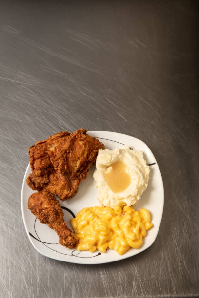 istock deli take out food fried chicken dinner with Mac and cheese 1214254687
