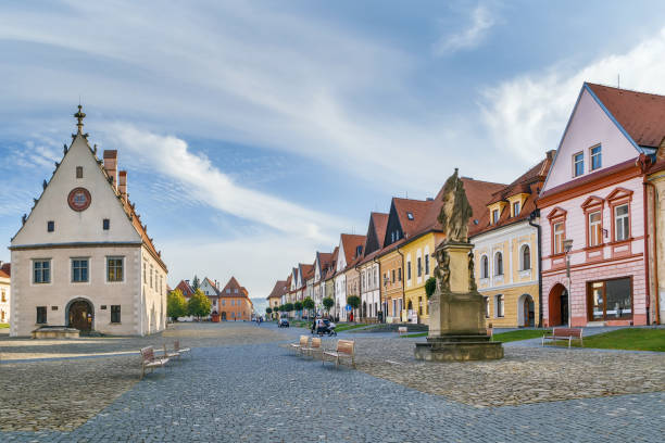 istock Central square, Bordejov, Slovakia 1214254832