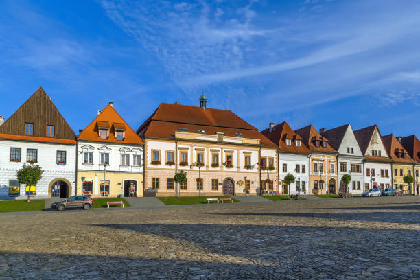 istock Central square, Bordejov, Slovakia 1214254898