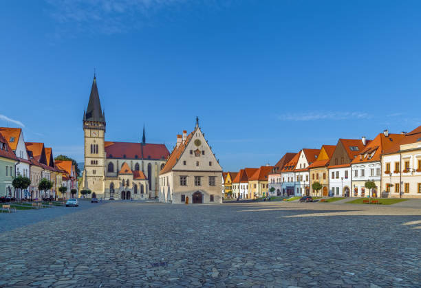 istock Central square, Bordejov, Slovakia 1214254938