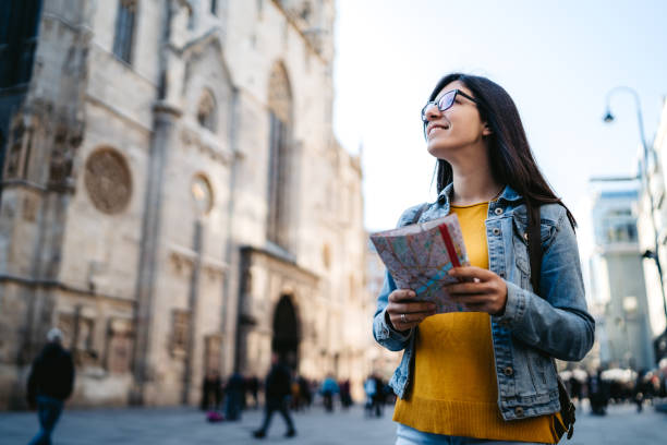 istock Tourist woman exploring Vienna 1214255408