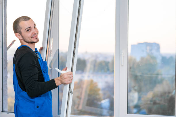 istock Professional master at repair and installation of windows, at work 1214255666