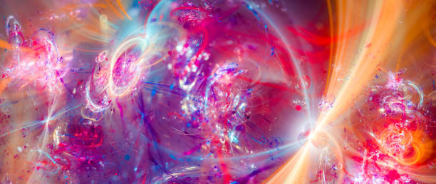 istock Colorful chaotic fractal widescreen abstract background 1214258492