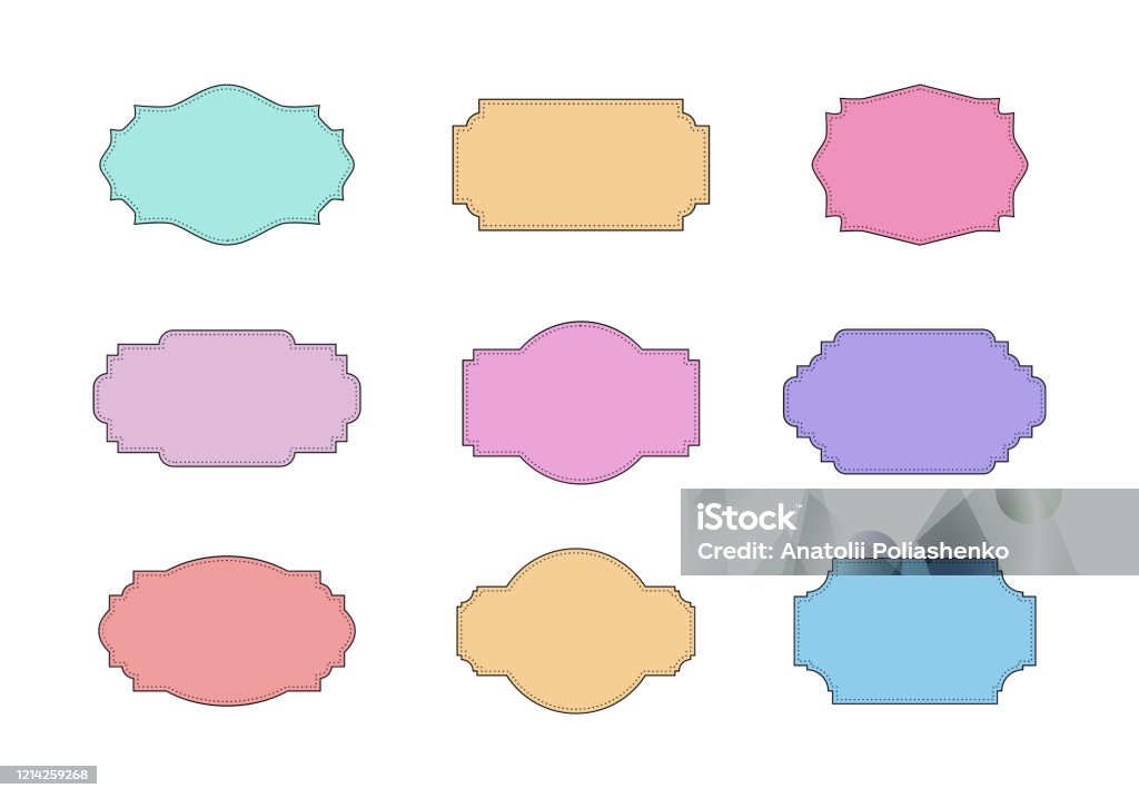 Color Text Frames Frames For Text Stock Illustration - Download Image Now - Abstract, Art ...