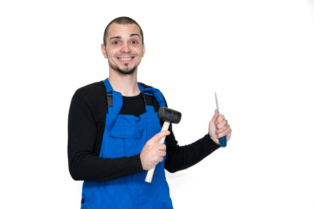 istock Professional repair, installation and maintenance technician. In a work suit 1214264324